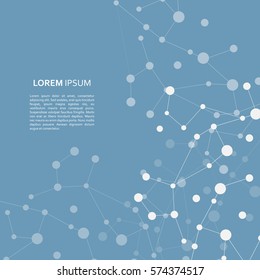 Molecule structure vector background.