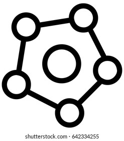 Molecule Structure Vector Icon