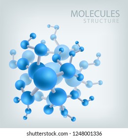 Molecule structure structure, vector illustration