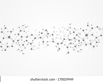 Molecule Structure  Vector Illustration Background 