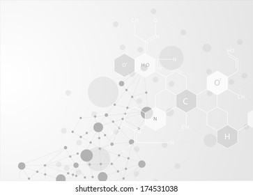 Molecule structure vector illustration background 
