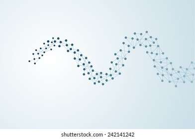 Molecule structure vector illustration background 