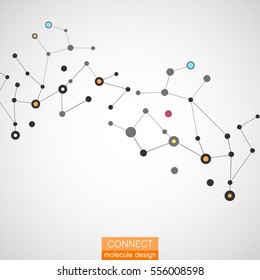 Molecule structure vector illustration background