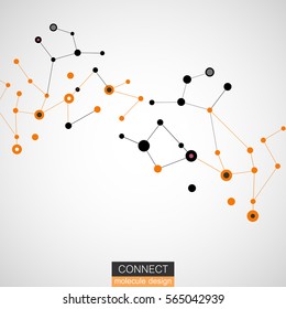 Molecule structure vector illustration background