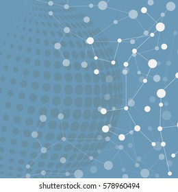 Molecule structure vector illustration background