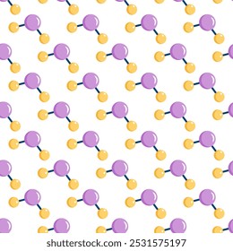 Molécula de substância, reação química, estudo, análise. Padrão contínuo em química, biologia, ecologia