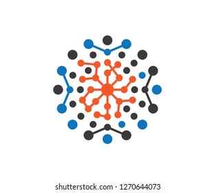 Molecule Symbol Atom Icon Galaxy Abstract Circle