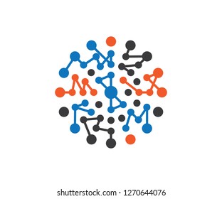 Molecule Symbol Atom Icon Galaxy Abstract Circle