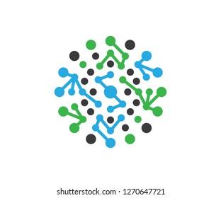 Molecule Symbol Atom Icon Galaxy Abstract Circle