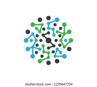 Molecule Symbol Atom Icon Galaxy Abstract Circle