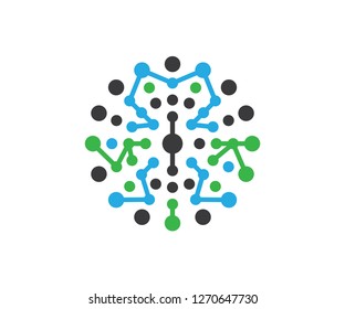 Molecule Symbol Atom Icon Galaxy Abstract Circle