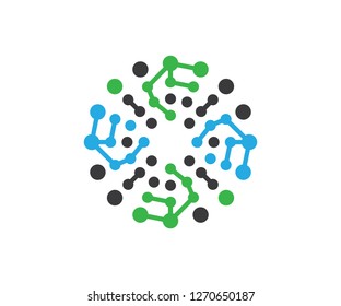 Molecule Symbol Atom Icon Galaxy Abstract Circle