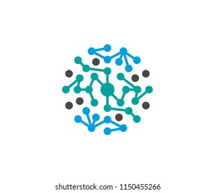 Molecule Symbol Circle Icon Galaxy Abstract Round