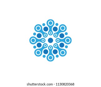 Molecule symbol logo template vector illustration design 
