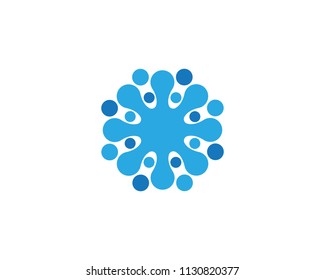 Molecule symbol logo template vector illustration design 