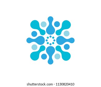 Molecule symbol logo template vector illustration design 