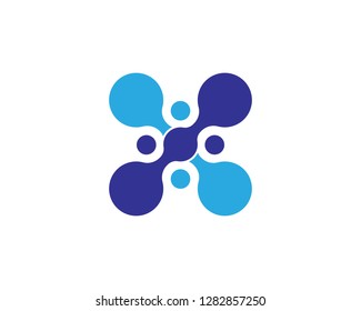 Molecule symbol logo template vector illustration design - Vector