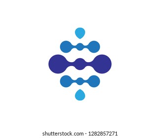 Molecule symbol logo template vector illustration design - Vector
