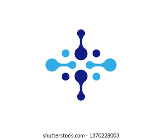 Molecule symbol logo template vector illustration design 