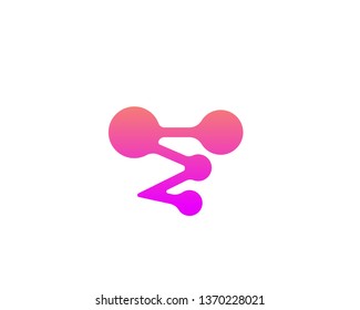 Molecule symbol logo template vector illustration design 