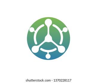Molecule symbol logo template vector illustration design 