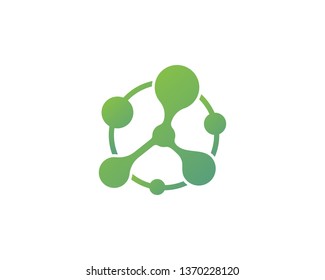 Molecule symbol logo template vector illustration design 