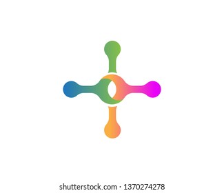 Molecule symbol logo template vector illustration design 