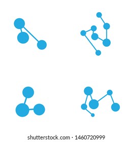 Molecule symbol logo template vector illustration design 