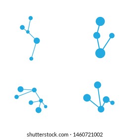 Molecule symbol logo template vector illustration design 