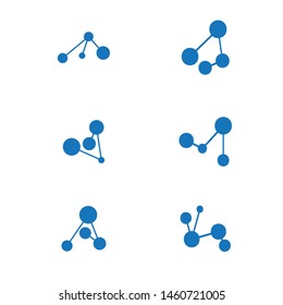 Molecule symbol logo template vector illustration design 