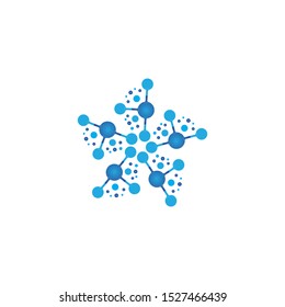 Molecule symbol logo template vector illustration design 