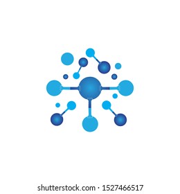 Molecule symbol logo template vector illustration design 