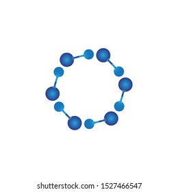 Molecule symbol logo template vector illustration design 