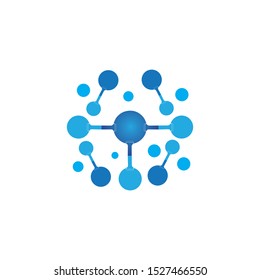 Molecule symbol logo template vector illustration design 