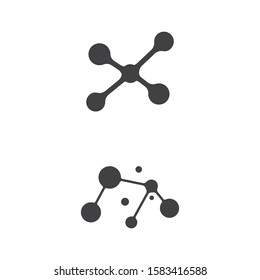 Molecule symbol logo template vector illustration design 