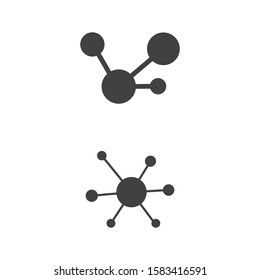Molecule symbol logo template vector illustration design 