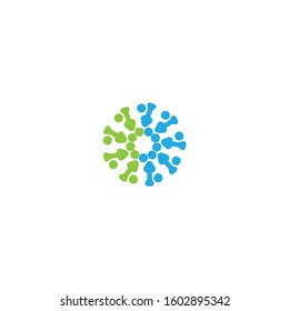 Molecule symbol logo template vector illustration design 
