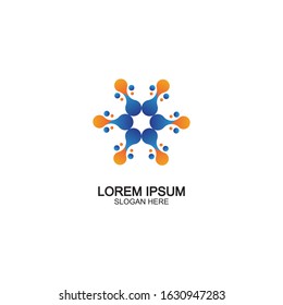 Molecule symbol logo template vector illustration design 