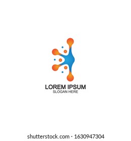 Molecule symbol logo template vector illustration design 