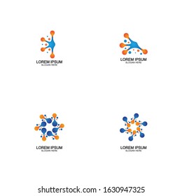 Molecule symbol logo template vector illustration design 