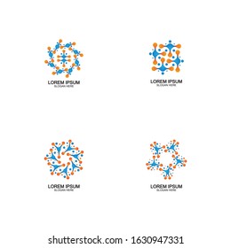 Molecule symbol logo template vector illustration design 