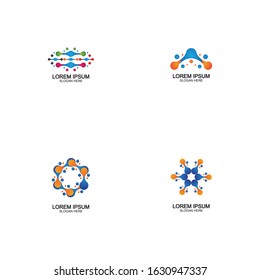 Molecule symbol logo template vector illustration design 