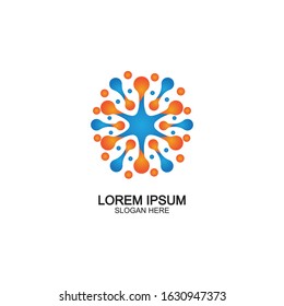 Molecule symbol logo template vector illustration design 