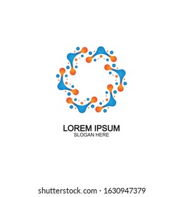 Molecule symbol logo template vector illustration design 