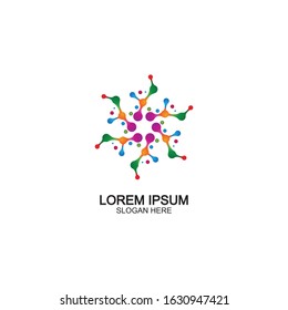 Molecule symbol logo template vector illustration design 