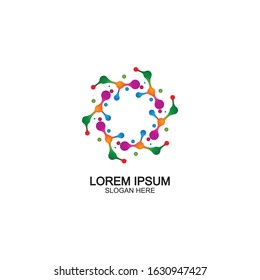 Molecule symbol logo template vector illustration design 