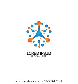 Molecule symbol logo template vector illustration design 