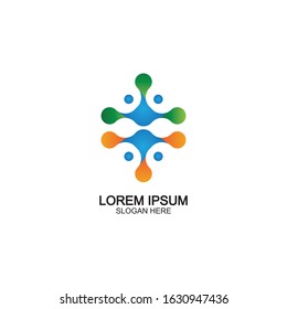 Molecule symbol logo template vector illustration design 