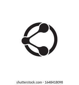 Molecule symbol logo template vector illustration design 