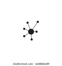 Logo-Vektorillustration-Design des Molecule-Symbols 